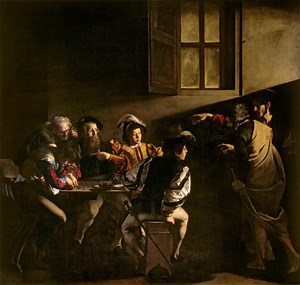 The Calling of Saint Matthew | Caravaggio | Painting Reproduction