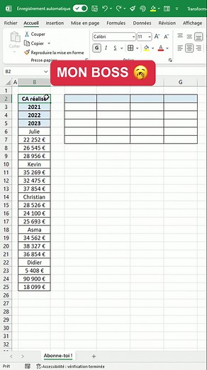 Voici LA fonction à maîtriser pour transformer une colonne en tableau 🤯 🔗 Clique sur le lien dans ma bio pour télécharger mes ressources gratuites et découvrir ma formation Excel (éligible au CPF) | Dimby Rakotomalala