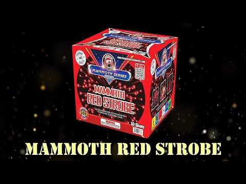 DM591 - Mammoth Red Strobe - 10 Shot 500G Cake - Dominator Fireworks