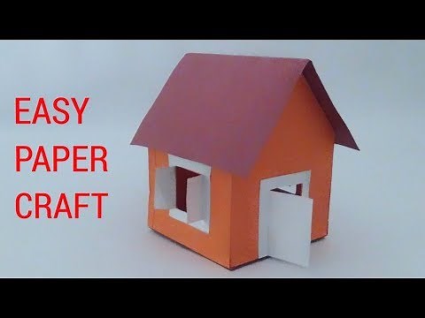 HOW TO MAKE A EASY PAPER HOUSE.(EASY PAPER CRAFT)