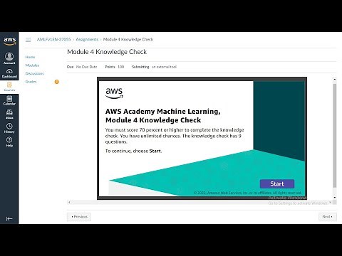 Module 4 Knowledge Check | AWS Academy Machine Learning Foundations | Introducing Forecasting