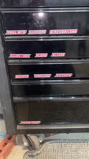 Magnetic toolbox drawer labels #toolboxlabels #diyhack #toolboxorganizer #tiktokshopcreatorpicks #tiktokshopjumpstartsale