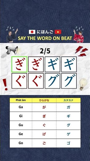 11. Japanese Alphabet SAY THE WORD ON BEAT (gagigugego)