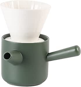 Ceramic Coffee Maker Pour Over Coffee Drip Friends Gift with a Handle Coffee Server Pot and Coffee Filter