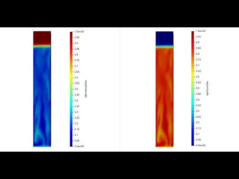 Bubble Column Animation ParaView - OpenFoam #AsmaaHadane