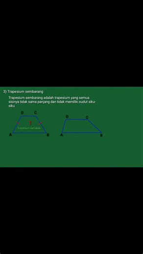 jenis trapesium 1) trapesium siku-siku 2) trapesium samakaki 3) trapesium sembarang