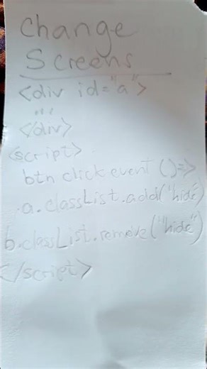 Javascript - Change Screens