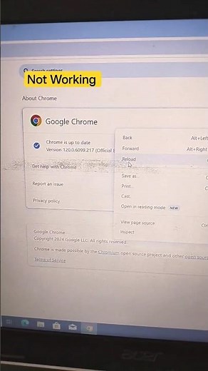 Google Chrome Browser Not Working in Windows Problem#macnitesh#chrome#virulshorts#2024short