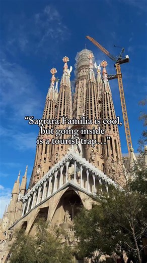 Going inside La Sagrada Familia had my jaw on the FLOOR 🤯 Everyone knows that Sagrada Familia is one of the most impressive buildings in the world. It’s cool from outside, but from inside it is even more insane. The way the light hits the stained glass, the construction of the ceiling, how every detail has a meaning - this is a place that will make you feel things. I highly recommend getting an audioguide as well which tells you the history of how Gaudi built this incredibly impressive place 😍