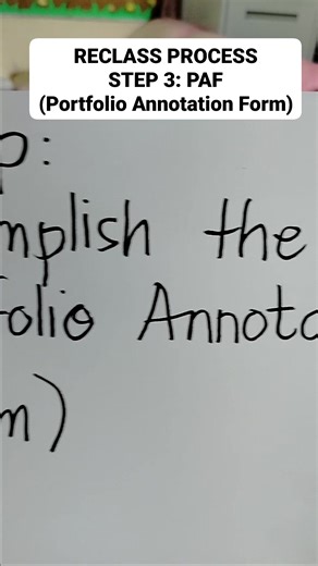 448K views · 6.1K reactions | RECLASSIFICATION PROCESS STEP 3: Accomplish the PAF or PORTFOLIO ANNOTATION FORM #fypviralシ #DepEdPromotion #reclassification | Geraldine Delos Reyes | Facebook
