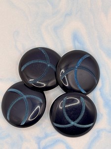 Vintage Blue Plastic Buttons - Etsy