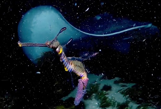 Night diver has "shock of lifetime" as immense animal swims out of darkness in Australia | Discover Wildlife