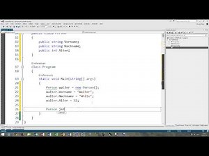 26 Klassen zu Objekten instanziieren und deren Felder nutzen in C#