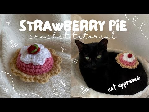 ♡crochet strawberry pie pastry tutorial♡