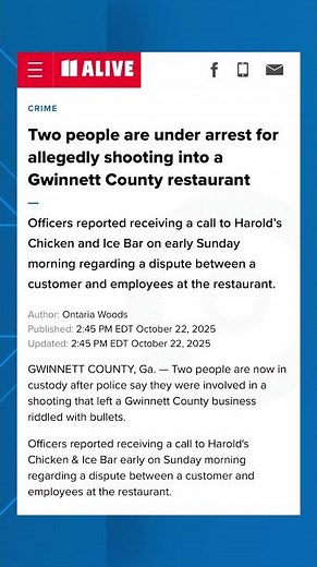 Two arrested after restaurant shooting in Gwinnett