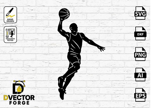 Basketball Vector CNC Project – CAD Design for Plasma or Laser Cutting - Etsy
