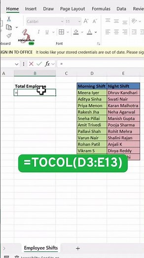 Create Employee Details in Excel #excel #spreadsheetmagic #excelreels