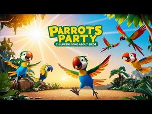 🦜 Parrots' Party | Fun & Colorful Toddler Songs About Birds