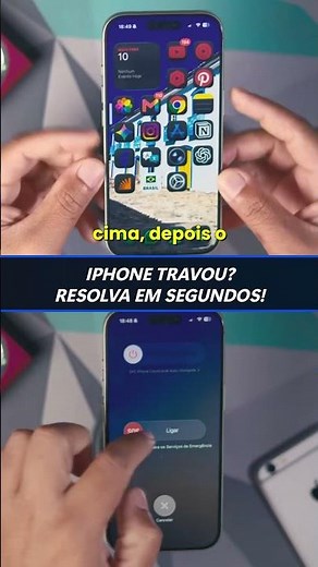 😨 iPhone travou? A tela não responde? Solução rápida e fácil! #apple