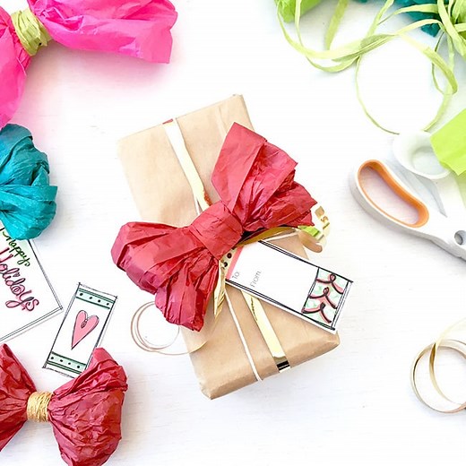 Quick and Easy DIY Tissue Paper Bow - 100 Directions