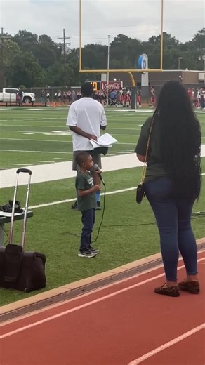 11K views · 395 reactions | We highlighted this lil man on KSLA News 12 This Morning. This is Chandler and he attends Mansfield Elementary School. He sang the National Anthem at last Friday's kickoff jamboree at Mansfield High School! He did a fantastic job! #gochandler #nationalanthem #sing #kslanews12thismorning | Domonique Benn KSLA | Facebook