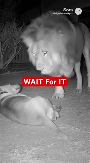 Dog vs Lion? This Encounter Is Hilarious! 😹🦁🐶”