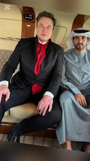 Dubai Crown Prince Sheikh hamdan bin Mohammed with Elon musk