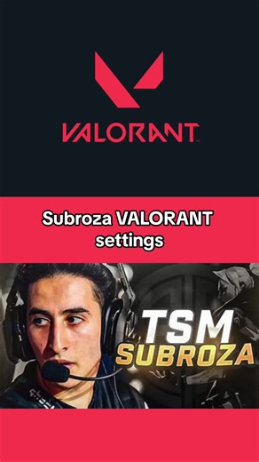 Subroza VALORANT settings! #valorant #valoranttips #valorantindonesia #valorantgaming #valorantclips #subroza #fyp #fy