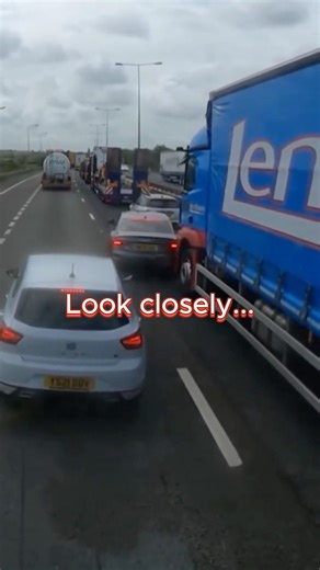 Classic Audi Driver vs Lorry