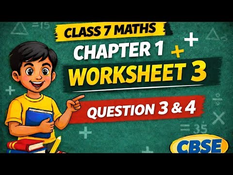 DAV Class 7 Maths Chapter 1 Rational Numbers Worksheet 3 Question 3 & 4 #maths #cbse #davschool