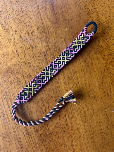 Friendship bracelet electric color design: woven thread jewelry with embroidery string - gifts for her