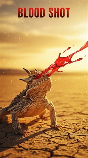 Lizard Shoots Blood from Its Eyes! 🩸😲