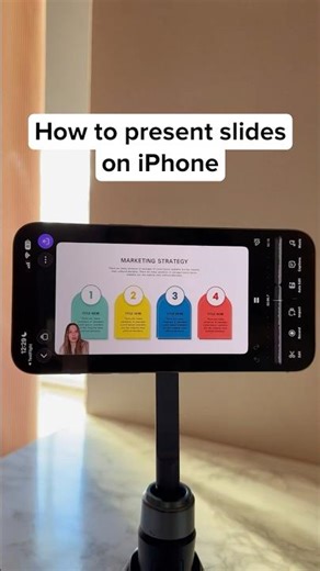 How to present slides on iPhone