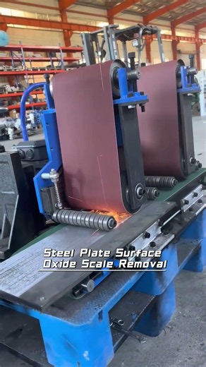 Steel Plate Surface Oxide Scale Removal #polishing #grinding#polishingmachine #brushing #sanding
