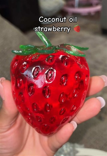 Coconut oil strawberry squishy — satisfying ASMR squishies