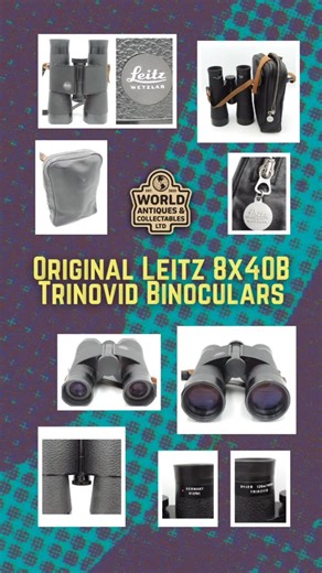 World Antiques & Collectables Ltd on Instagram: "Original Leitz 8x40B Trinovid Binoculars. For Sale Now in our February 21st 2026 Kastner Auction. Link in bio! #binoculars #collectibles #trinovid #leitz #auction"