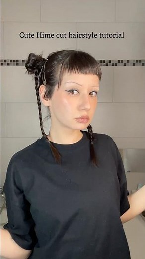 Cute Hime cut hairstyle tutorial ✨