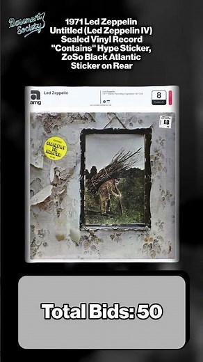 1971 Led Zeppelin IV Sealed Vinyl (AMG E 8) With Hype Stickers Sells for $2,440 | Goldin