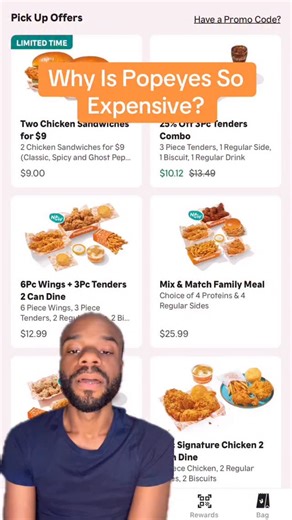 Ty on Instagram: "Popeyes is getting kinda pricey. . . . #TyreakToldYou #Popeyes #Fastfood #Expensive #Coupons"