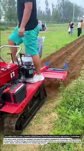 Incredible Mini Crawler Trencher 2025 | Smart Farm Machine | Modern Agriculture Technology.