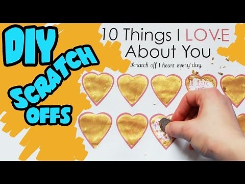 How to Make DIY "Scratch Off" Valentines Day Card Step by Step Tutorial