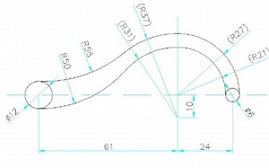 AutoCAD课后作业绘制演示题30