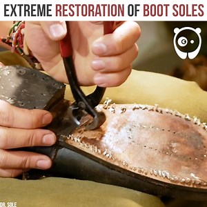 7.9M views · 10K reactions | Extreme restoration of boot soles By Dr. Sole (youtube.com/channel/UCm1C6pjjN3d9ireopg3UVwQ) Dr. Sole | Crafty Panda | Facebook