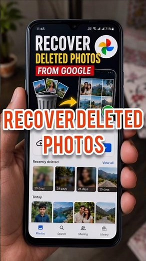 How to Recover Deleted Photos📱 from Google Photos #shorts #RecoverDeletedPhotos #GooglePhotos #HowTo