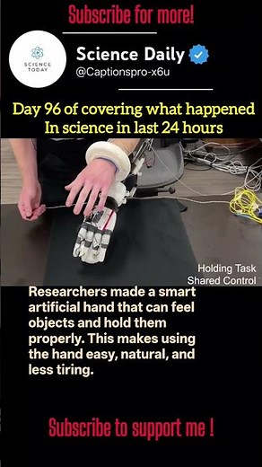 Smart Bionic Hand That Can Feel and Hold Objects Like a Real Hand #shorts #science