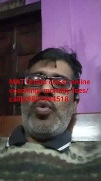 MAT Online class/ online coaching/ monthly fees / call@9831044518