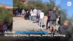 Long lines, faulty voting equipment plague voters casting ballots in US midterm elections