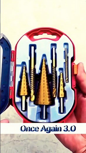 Versatile Titanium Step Drill Bit Set #StepDrillBits #DIYTools #TitaniumDrillSet #ToolboxEssentials