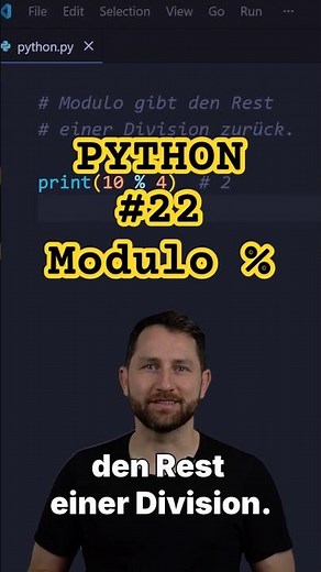 Modulo % | Python #22 #python #pythonlernen #programmieren #simplexstudy