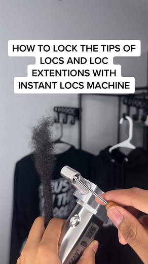 Blunting Loose Ends of Tips on Locs and Loc Extensions with Instant Locs Machine